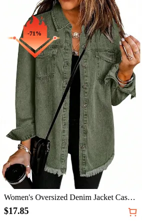 Women s Oversized Denim Jacket...
