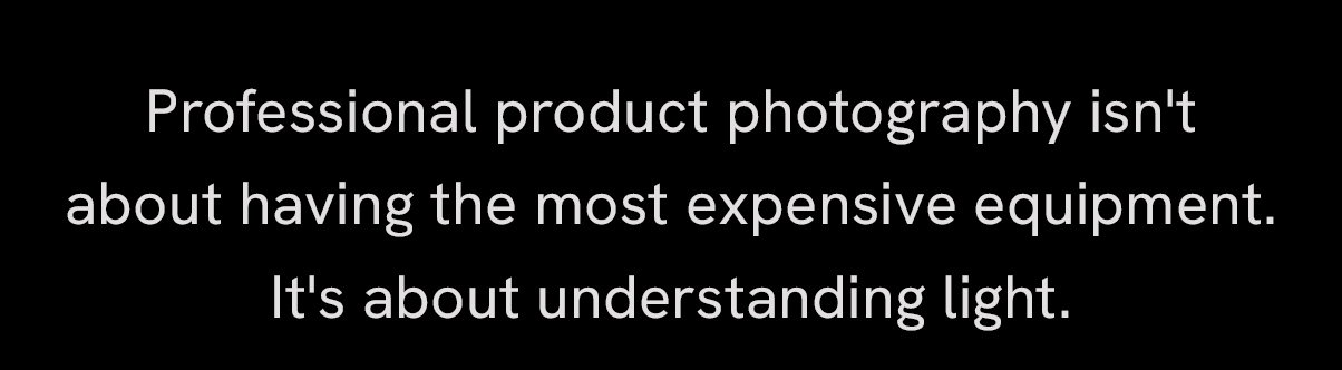 Product Photography Lighting