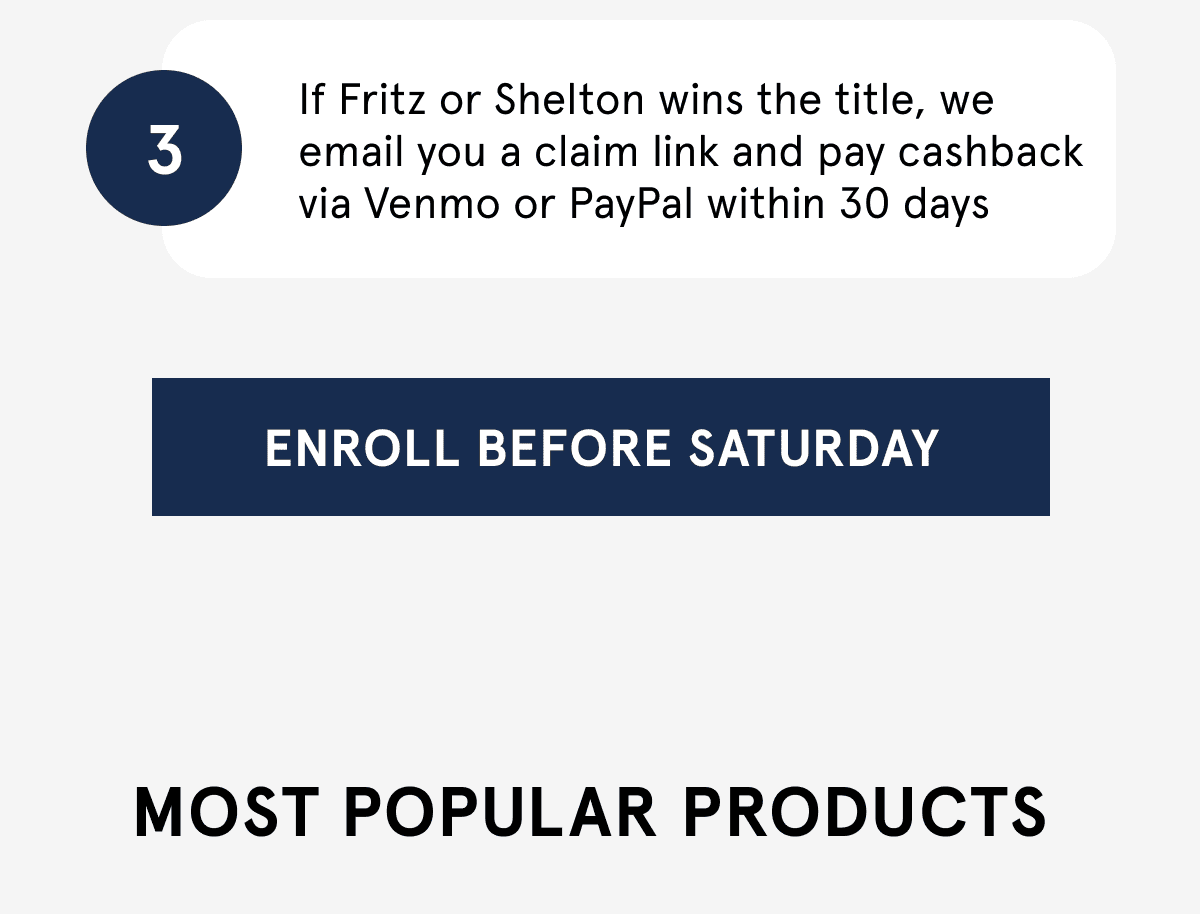 Enroll Before Saturday