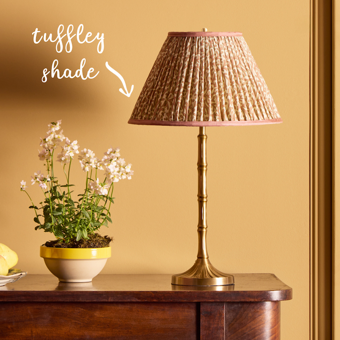 straight empire shade in blush tuffley gathered cotton by gp & j baker