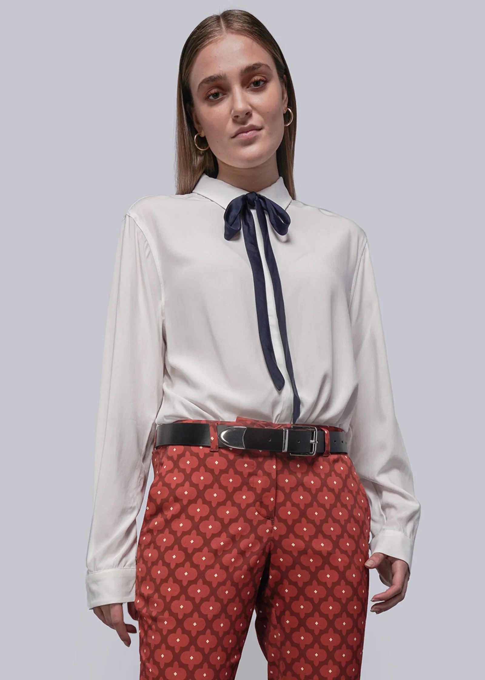 Image of The Empower Long Sleeve Bow Button Up