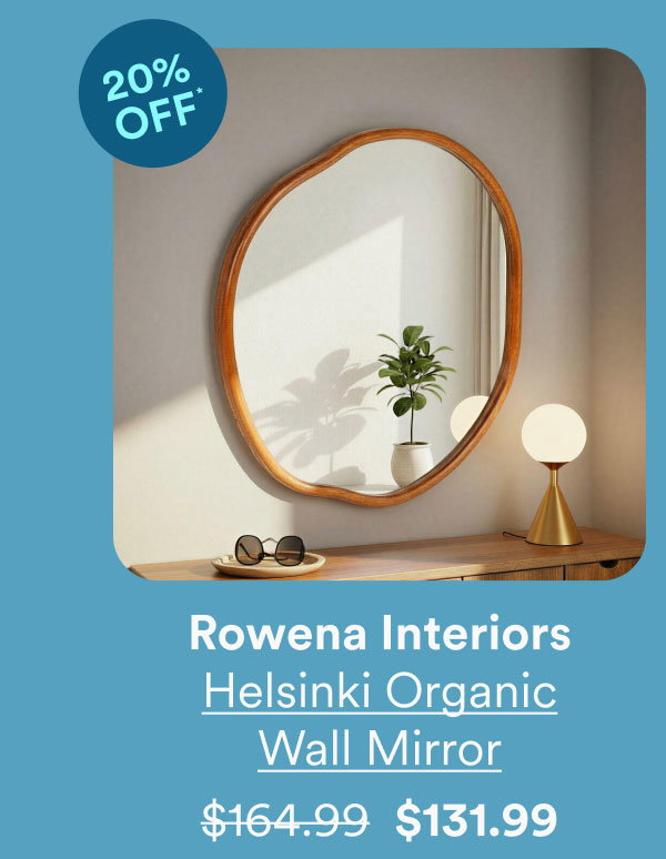 Rowena Interiors Helsinki Organic Wall Mirror
