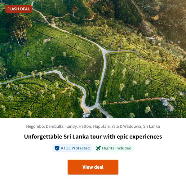 Unforgettable Sri Lanka tour with epic experiences