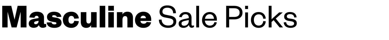 Masculine Sale Picks