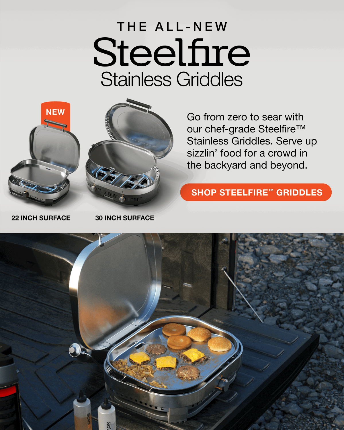 Steelfire 22 Stainless Griddle