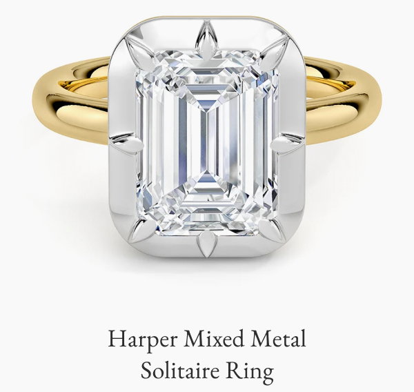 Harper Mixed Metal Solitaire Ring