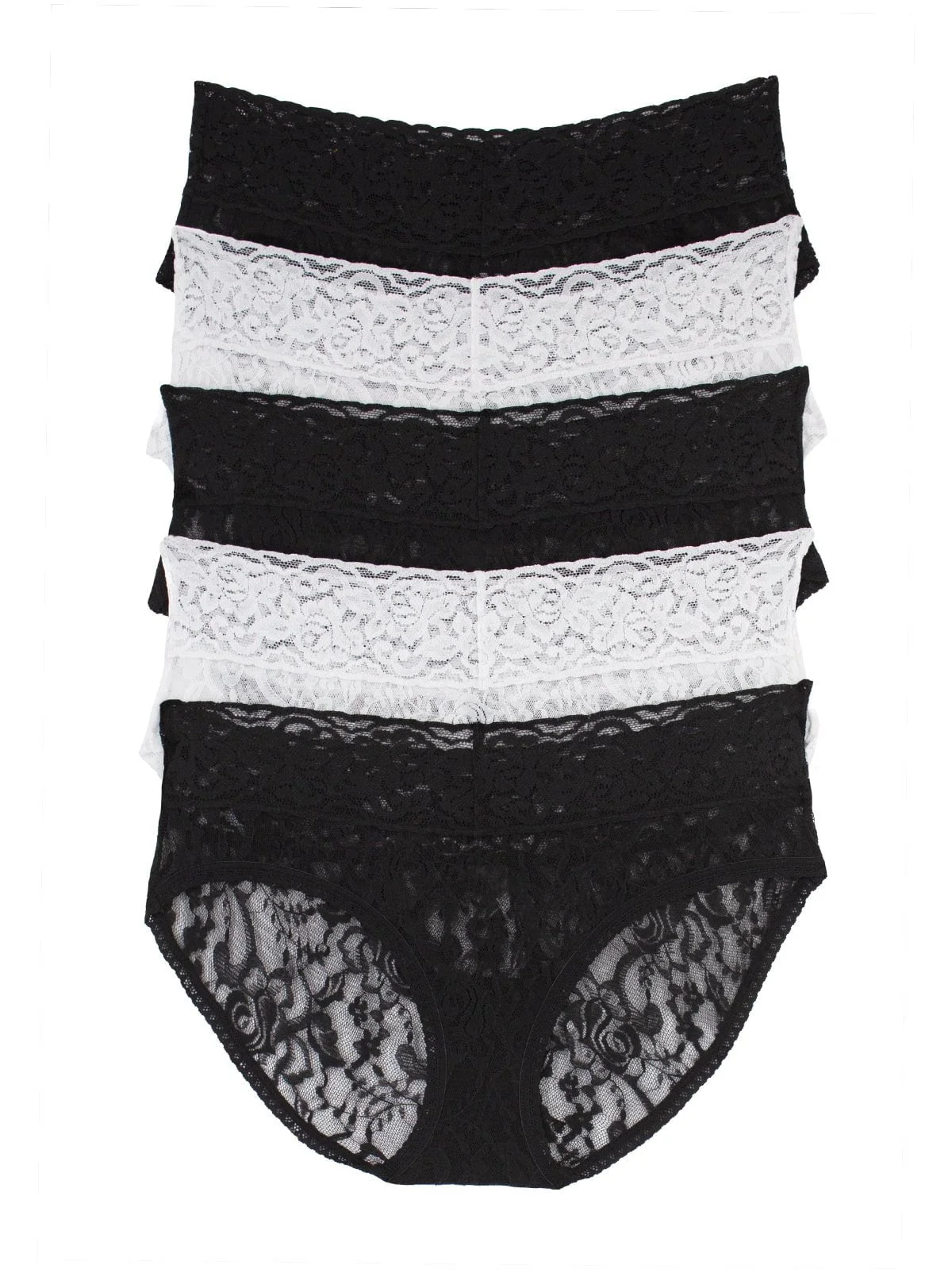 Image of Signature Stretch Lace Low Rise Hipster 5-Pack