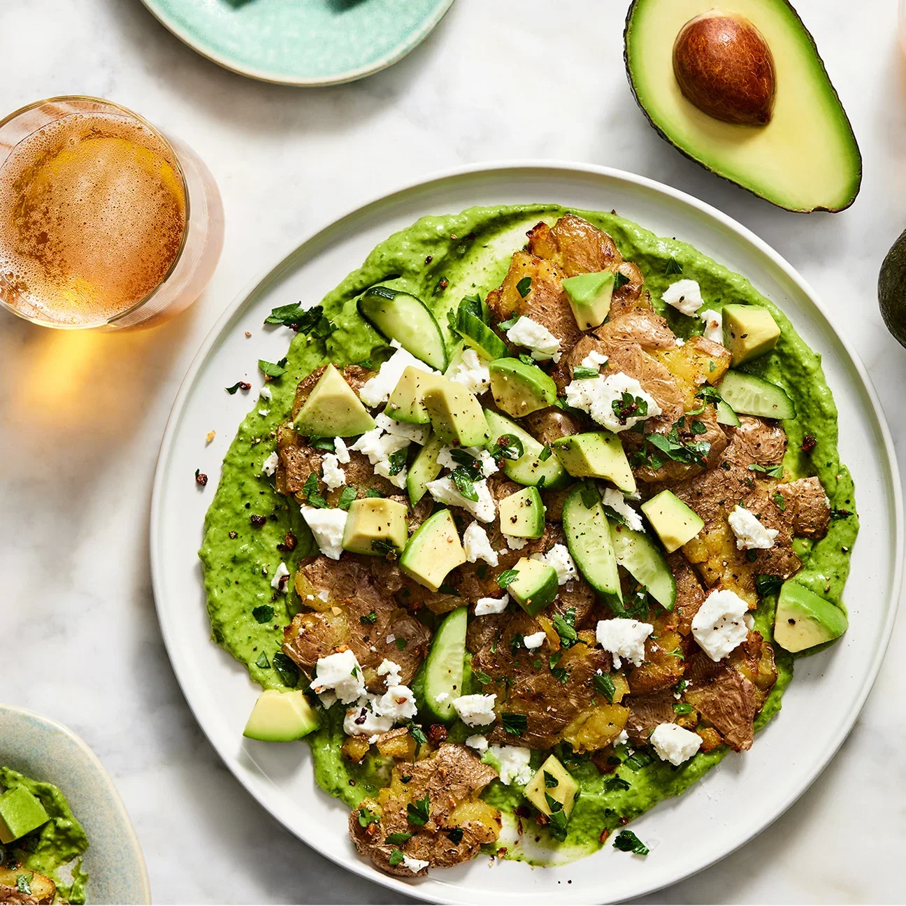 Avocado feta salad