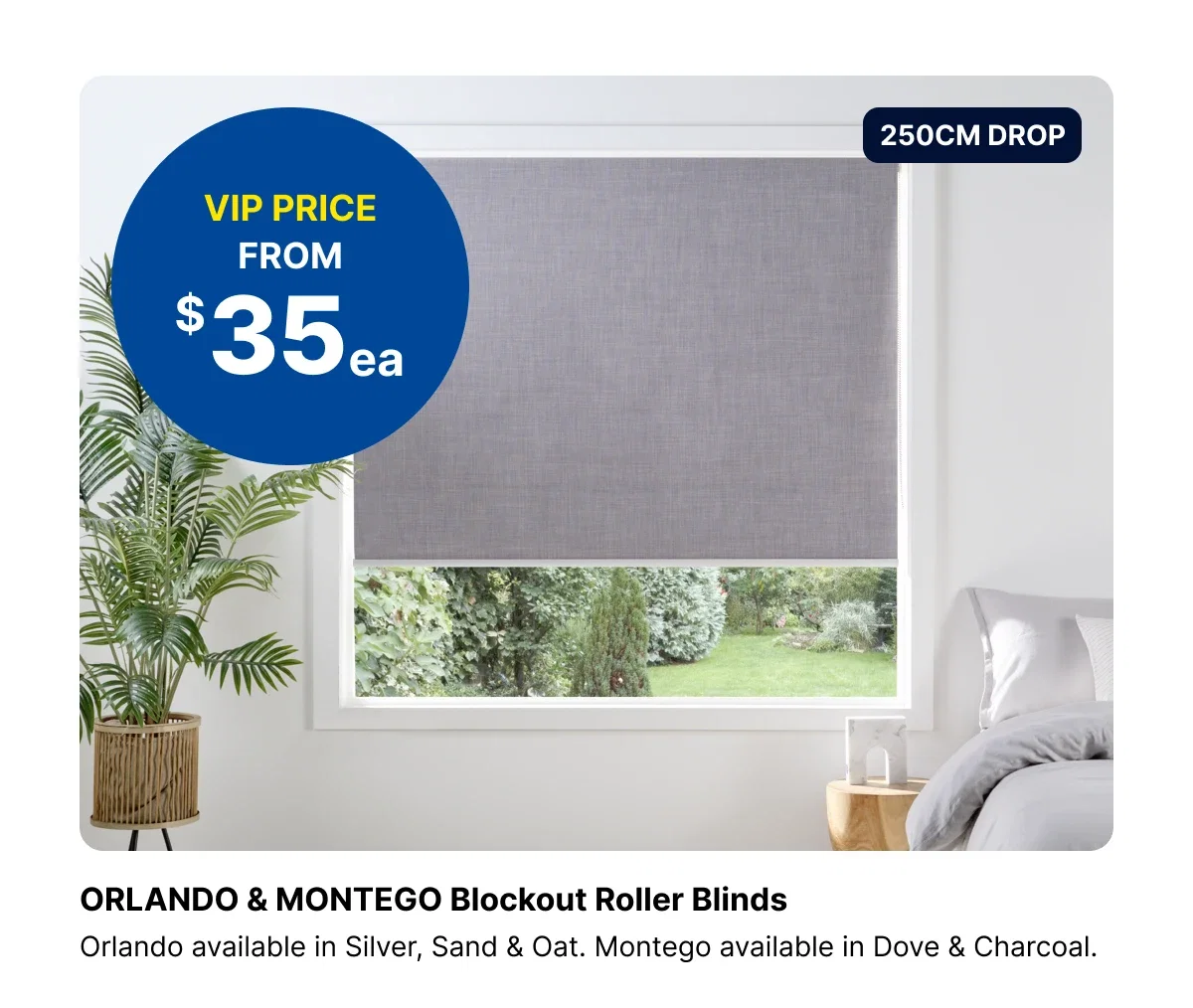 ORLANDO & MONTEGO BLOCKOUT ROLLER BLINDS
