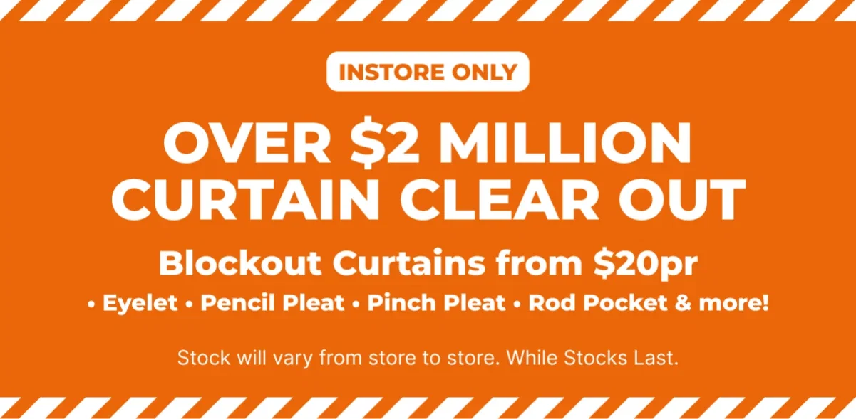 CLEARANCE BLOCKOUT CURTAINS FROM $20