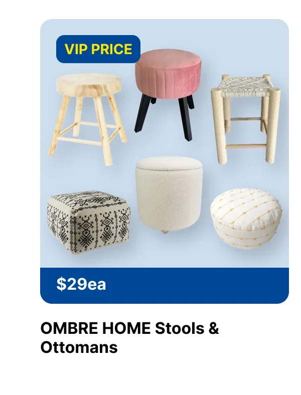 OMBRE HOME STOOL & OTTOMAN
