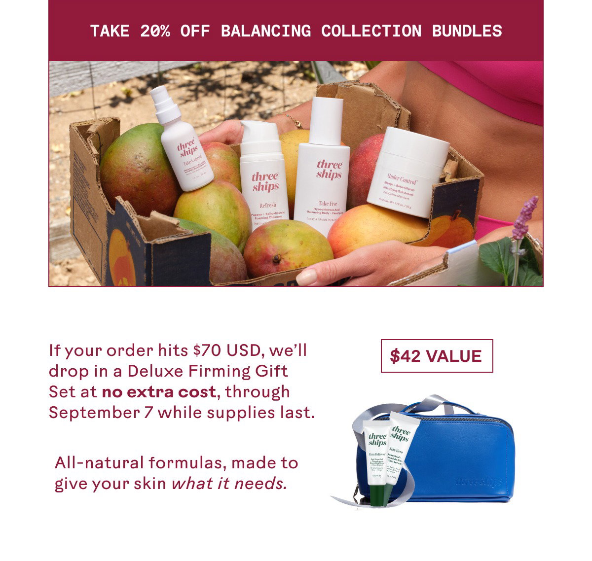 Get a Deluxe Firming Gift Set at no extra cost