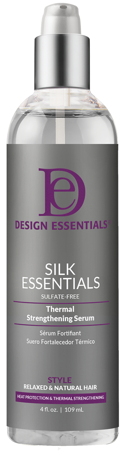 Design Essentials Silk Essentials Thermal Strengthening Serum bottle.