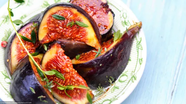 Figues rôties à la sarriette et au thym