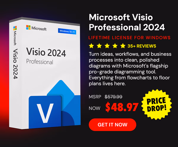 Microsoft Visio Professional 2024: Lifetime License for Windows