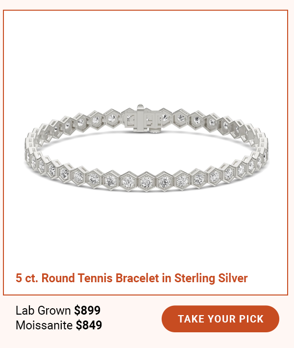 5 ct. Round Tennis Bracelet in Sterling Silver