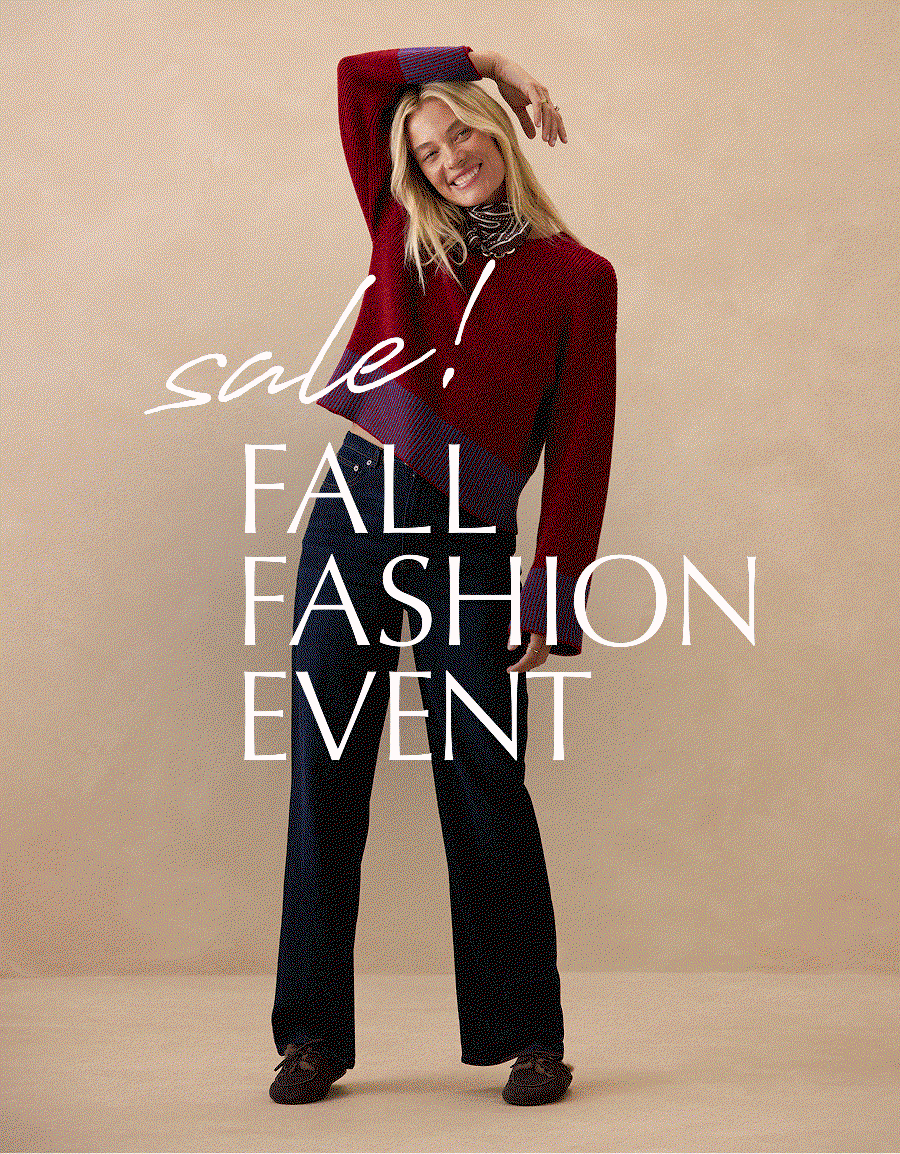 Sale! Fall Fashion Event. Video of model in fall looks from EVEREVE.