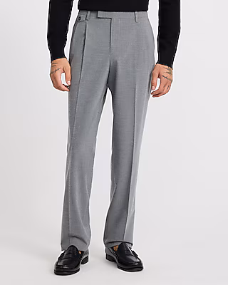 Light Gray Heathered Side Tab Dress Pant