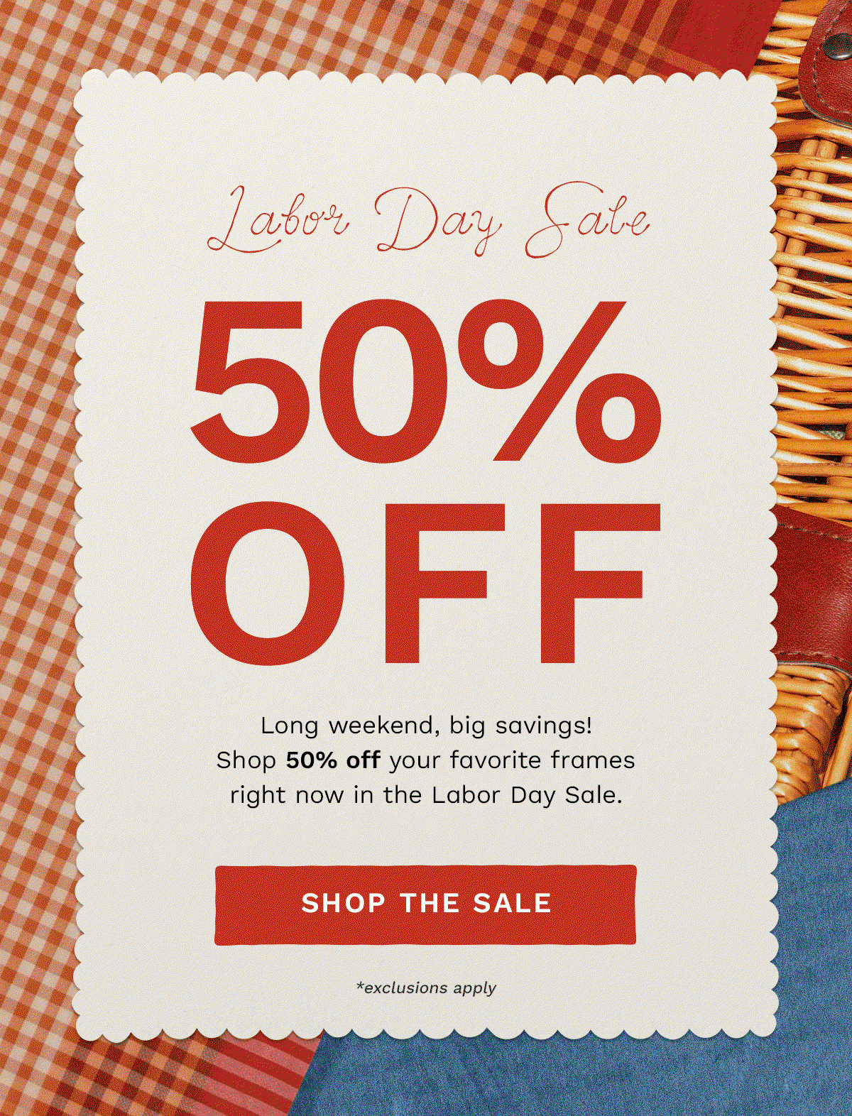 Labor Day Sale 50% OFF Shop the Sale