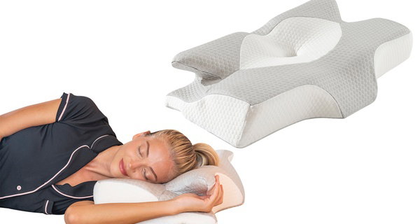 Oreiller papillon à mémoire de forme avec 6 zones de confort