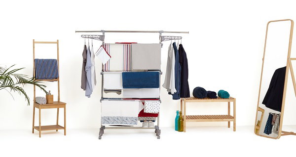 Étendoir à linge multifonction "Extra" Kitchen Move avec accessoires