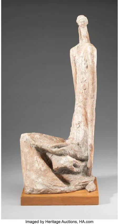 27173&colon; American School &lpar;20th Century&rpar; Seated Figure&comma; 19