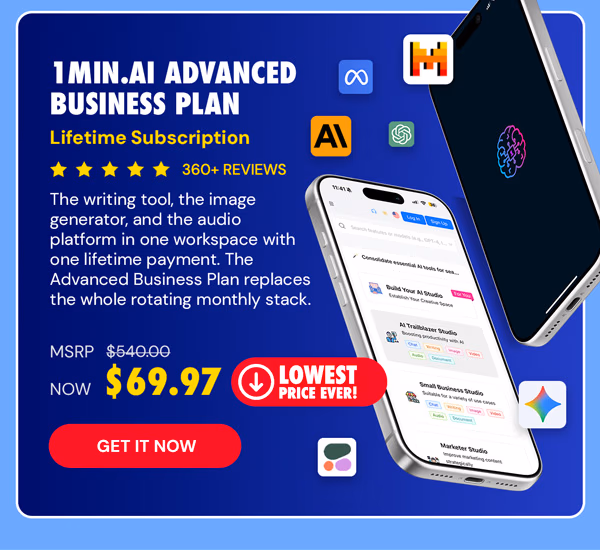 1minAI Advanced Business Plan Lifetime Subscription