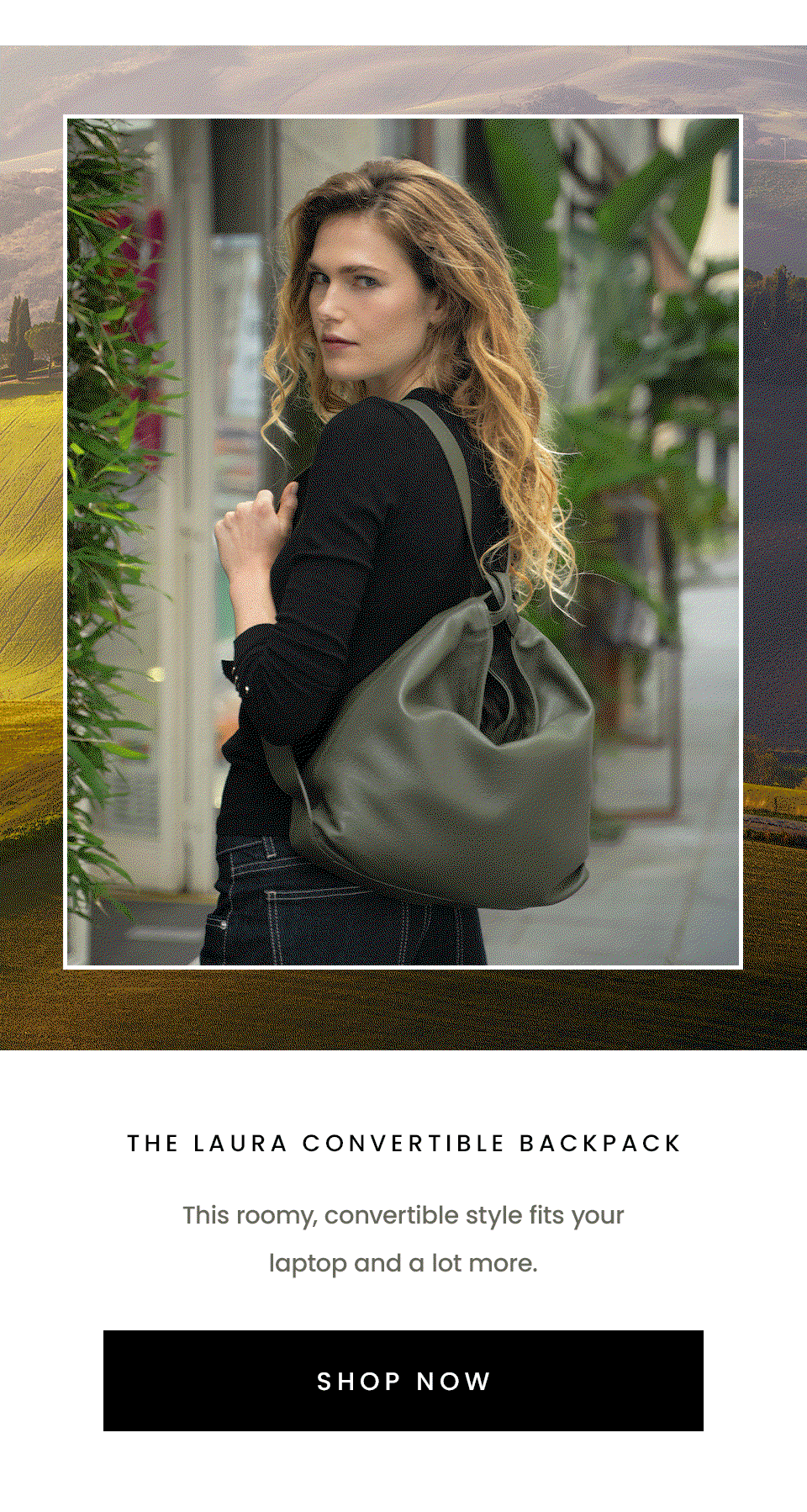 The Laura Convertible Backpack | This roomy, convertible style fits your laptop and a lot more. < Shop Now >