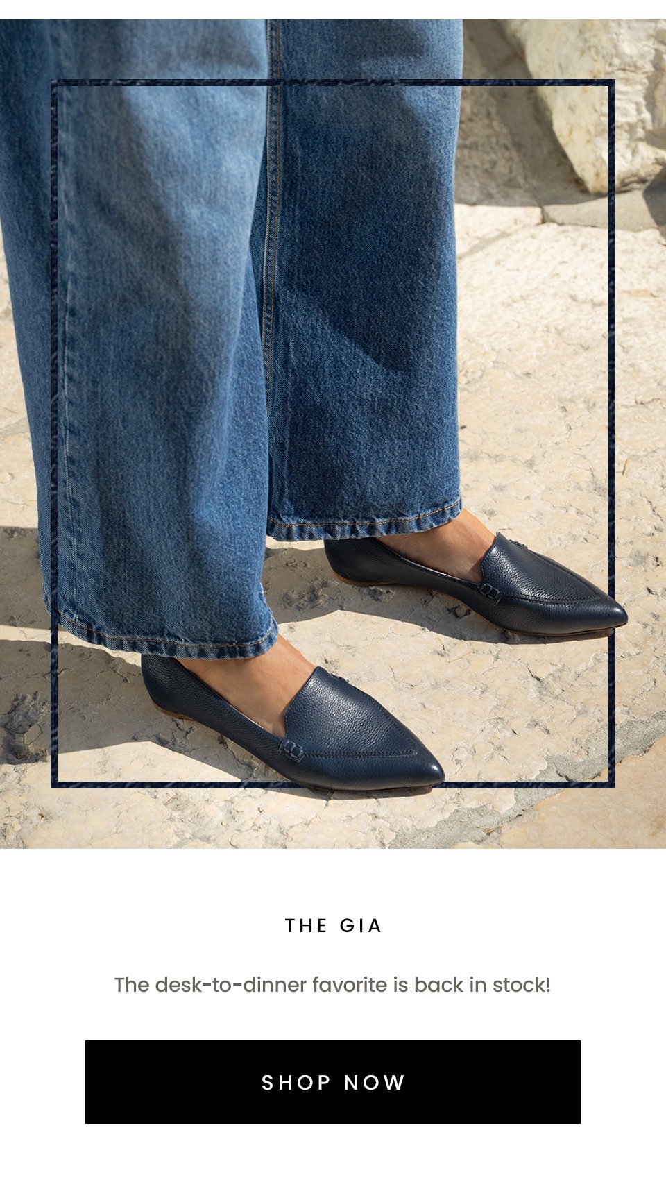 The Gia | The desk-to-dinner favorite is back in stock! < Shop Now > 