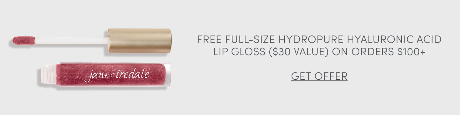 Free full-size Lip Gloss on orders $100+
