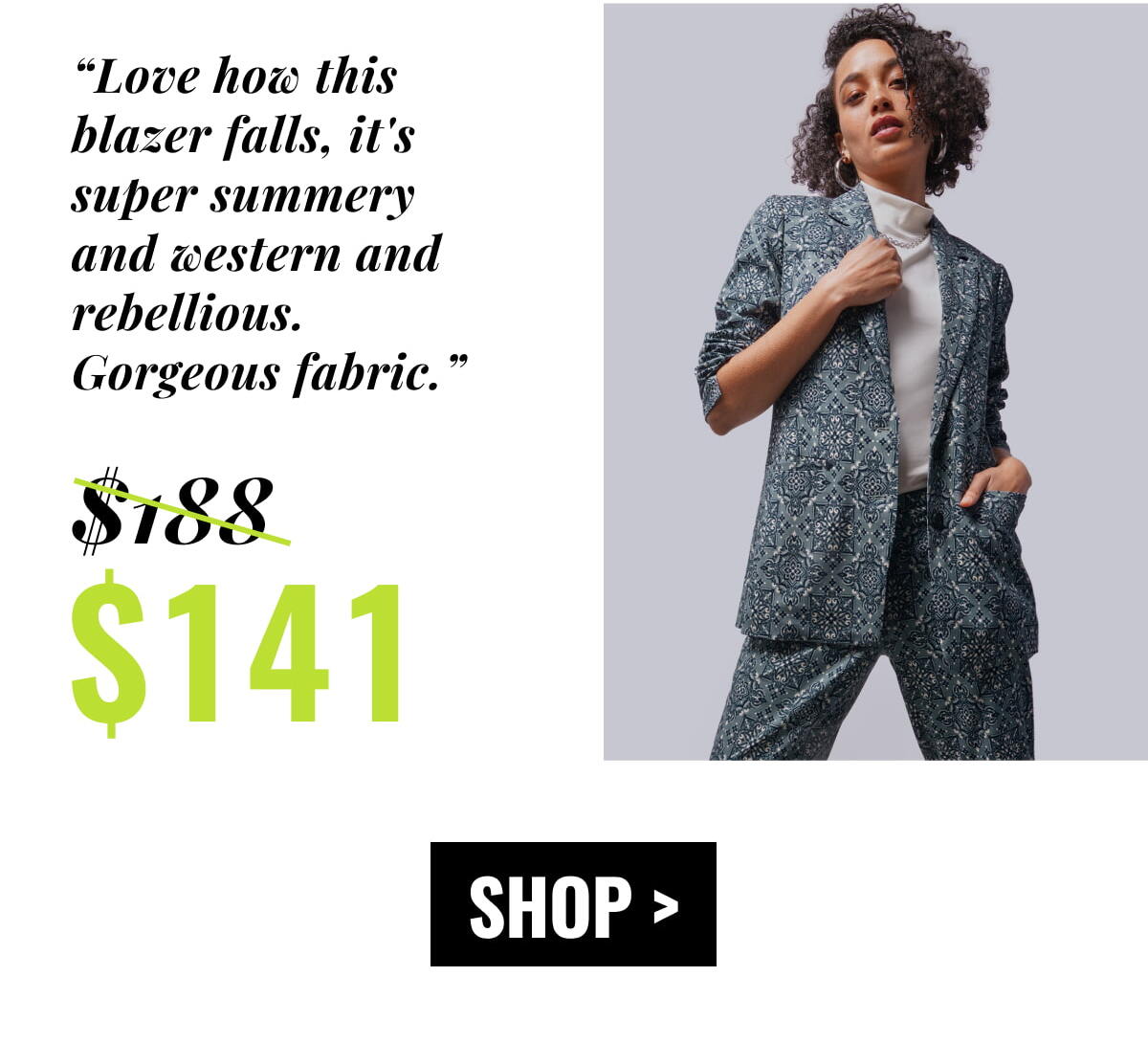 Juliette Lewis x Wildfang Notch Lapel Blazer