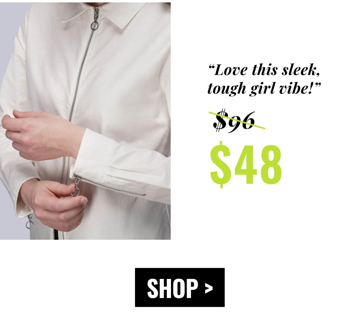 The Essential Long Sleeve Oxford Zip Up Shirt
