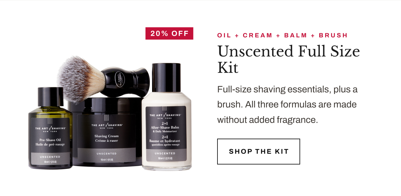 Product image of Unscented Full Size Kit with “Shop the Kit” button.