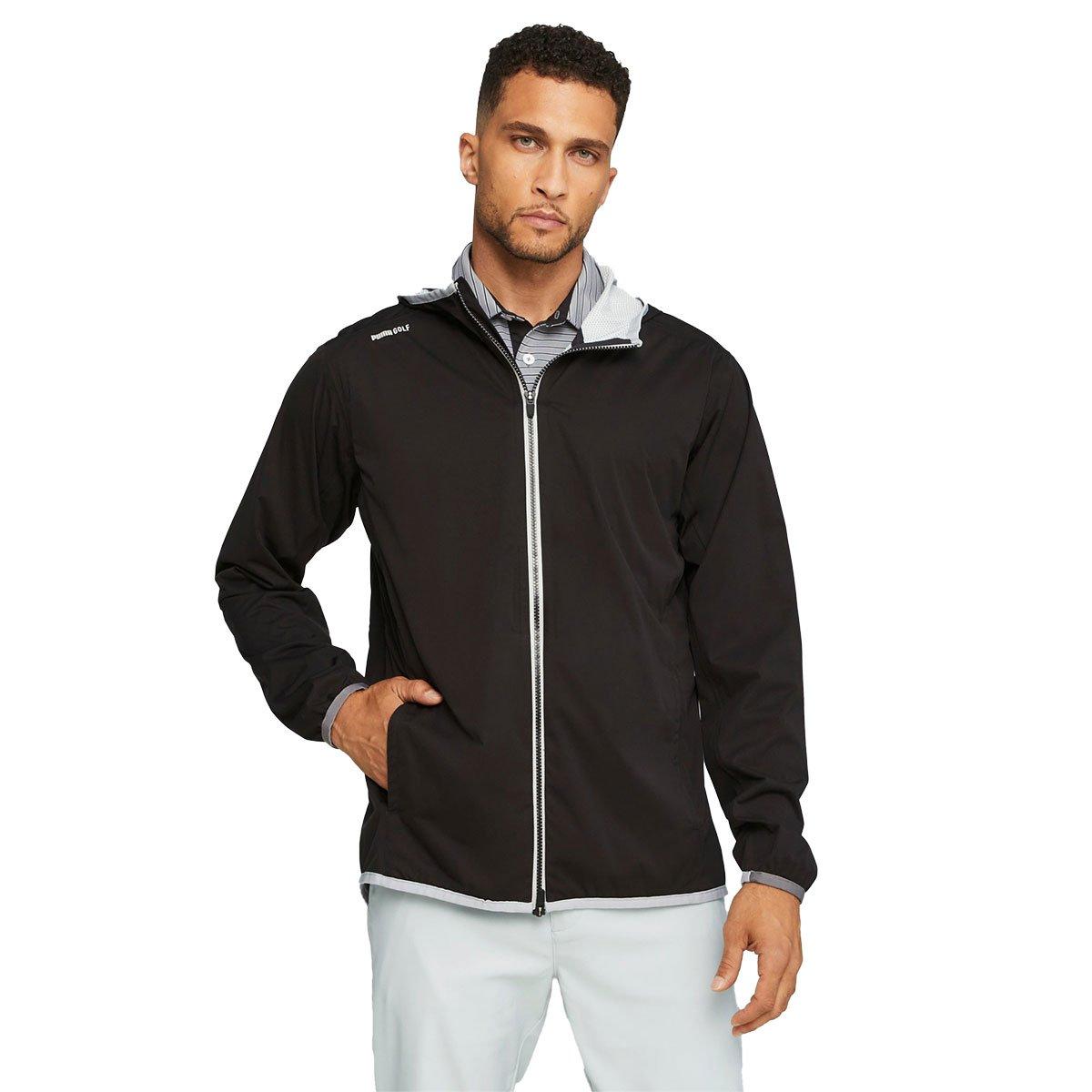 PUMA Men's DRYLBL Packable Waterproof Full Zip Golf Rain Jacket
