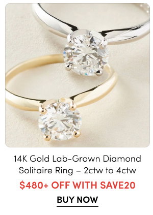 Peace Jewelers 14K Gold 1.00ctw Lab-Grown Diamond Solitaire Ring  $480+ Off with SAVE20