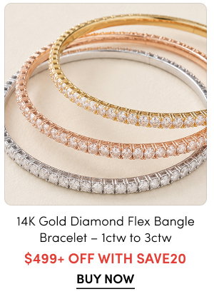 Morris & David 14K Gold Diamond Flex Bangle Bracelet  $499+ Off with SAVE20