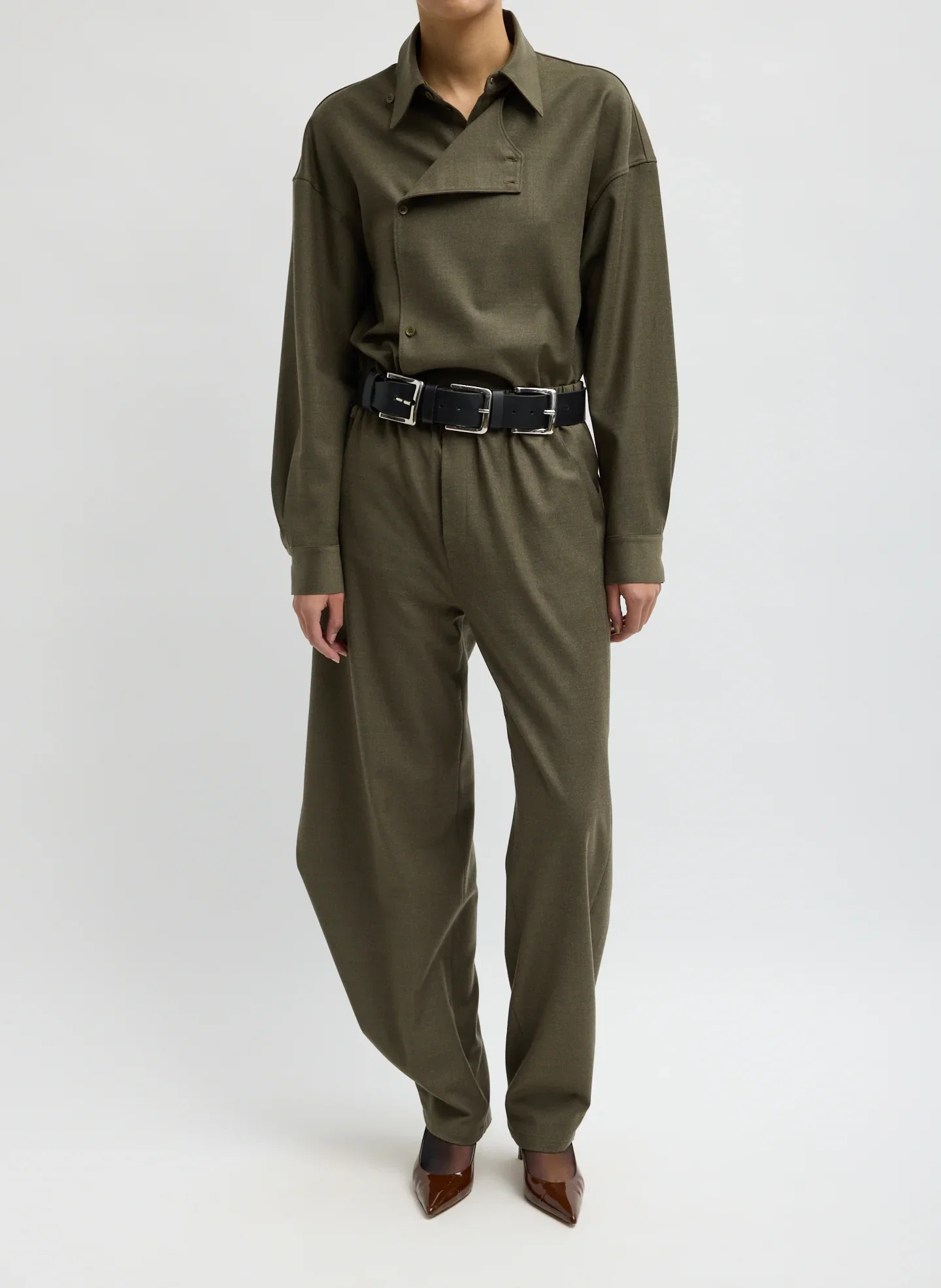 Image of Cozy Flannel Side Drape Pant