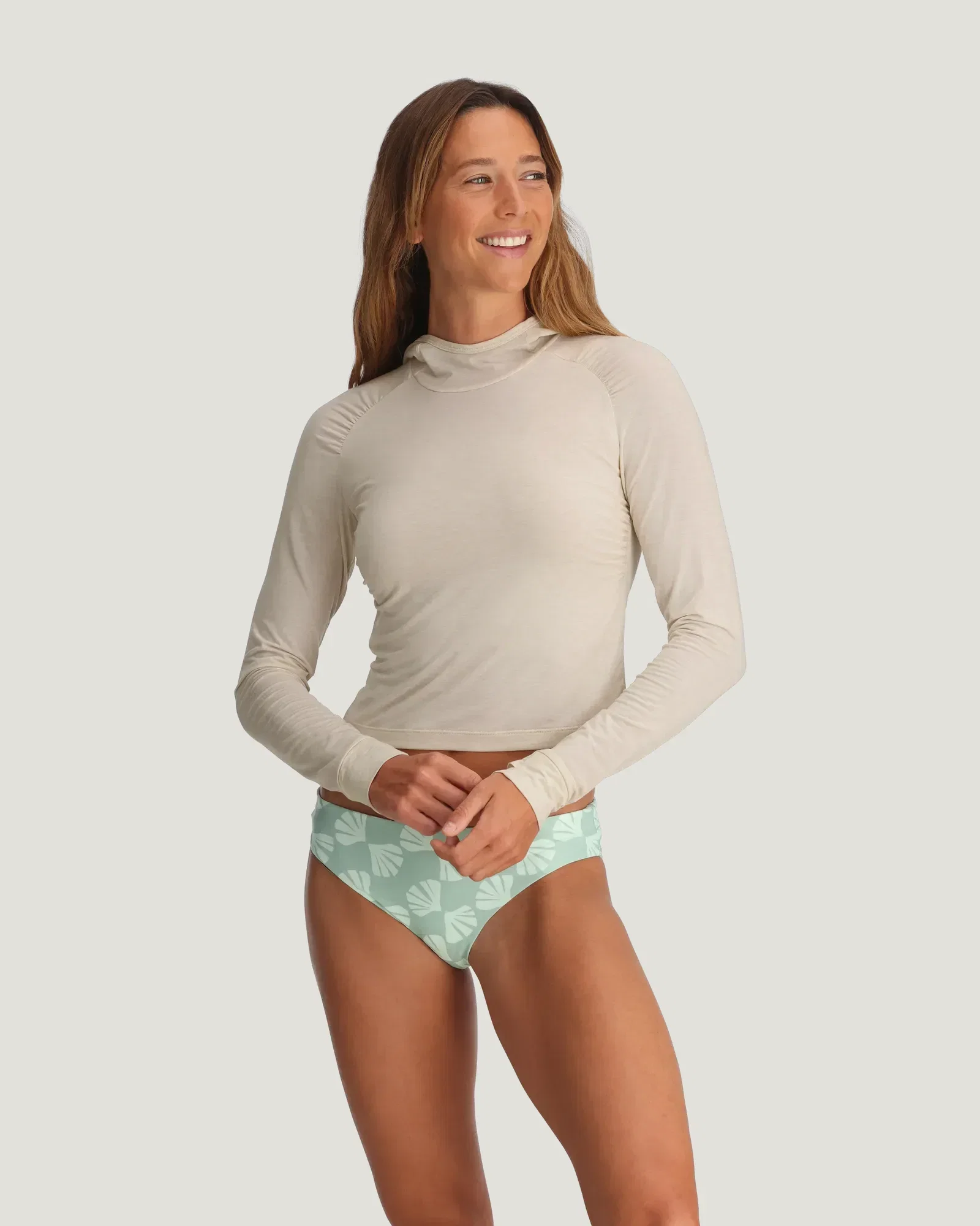 Image of Women's Elevate Lightweight Fitted Hoodie - Heather Birch