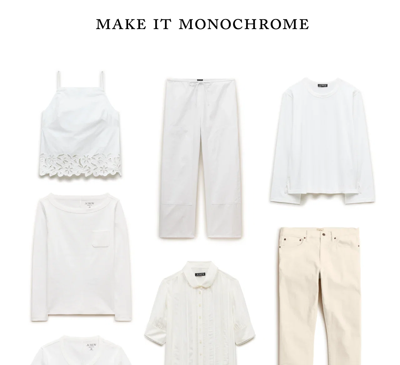 Make it Monochrome, shop womens white sweaters.