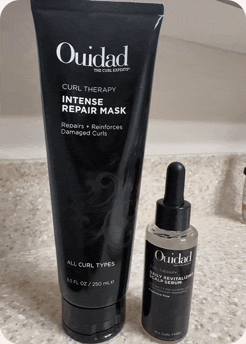 Repair mode: on  The Curl Therapy Duo Treatment strengthens strand by strand, easy fall routine, stronger curls by the end of it. - @rebeliloz