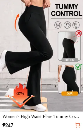 Women s High Waist Flare Tummy...