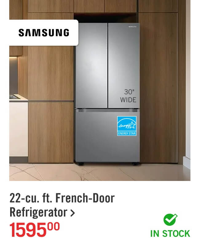 22-cu. ft. French-Door Fridge.