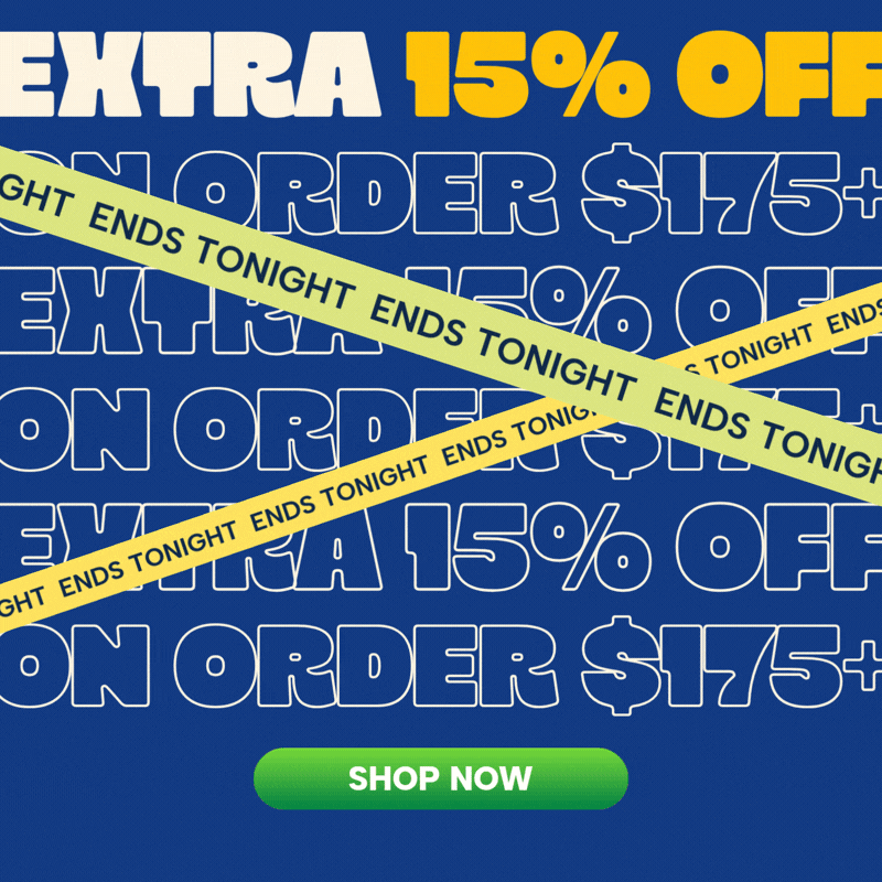 Extra 15% off orders over $175