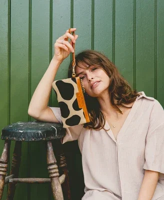 Mini Diana Clutch in Giraffe Print