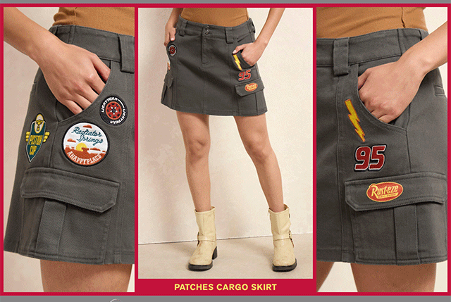 Patches Cargo Skirt