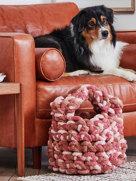 Free Finger Crochet Basket Bag Pattern
