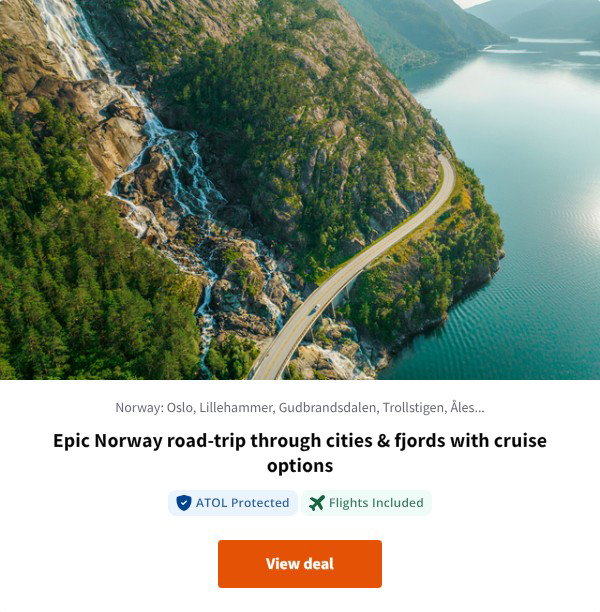 Epic Norway road-trip through cities & fjords with cruise options