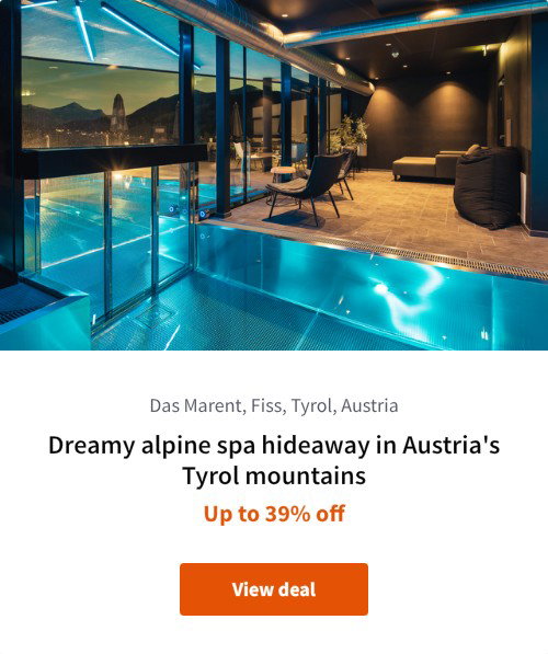 Dreamy alpine spa hideaway in Austria's Tyrol mountains