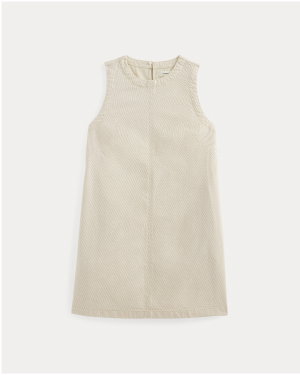 Image | The Denim Shift Dress | Ecru