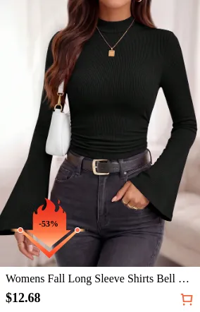 Womens Fall Long Sleeve Shirts...